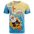 Antigua and Barbuda Christmas T Shirt Chilling Santa - Wonder Print Shop