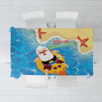 Antigua and Barbuda Christmas Tablecloth Chilling Santa - Wonder Print Shop