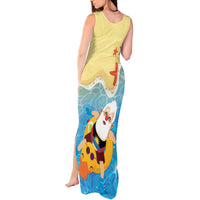Antigua and Barbuda Christmas Tank Maxi Dress Chilling Santa - Wonder Print Shop