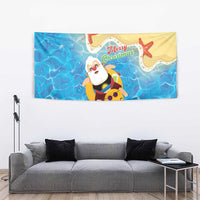 Antigua and Barbuda Christmas Tapestry Chilling Santa - Wonder Print Shop