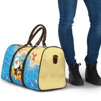 Antigua and Barbuda Christmas Travel Bag Chilling Santa - Wonder Print Shop