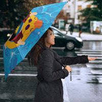 Antigua and Barbuda Christmas Umbrella Chilling Santa - Wonder Print Shop