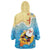 Antigua and Barbuda Christmas Wearable Blanket Hoodie Chilling Santa - Wonder Print Shop