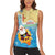 Antigua and Barbuda Christmas Women Sleeveless Polo Shirt Chilling Santa - Wonder Print Shop