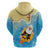 Antigua and Barbuda Christmas Zip Hoodie Chilling Santa - Wonder Print Shop