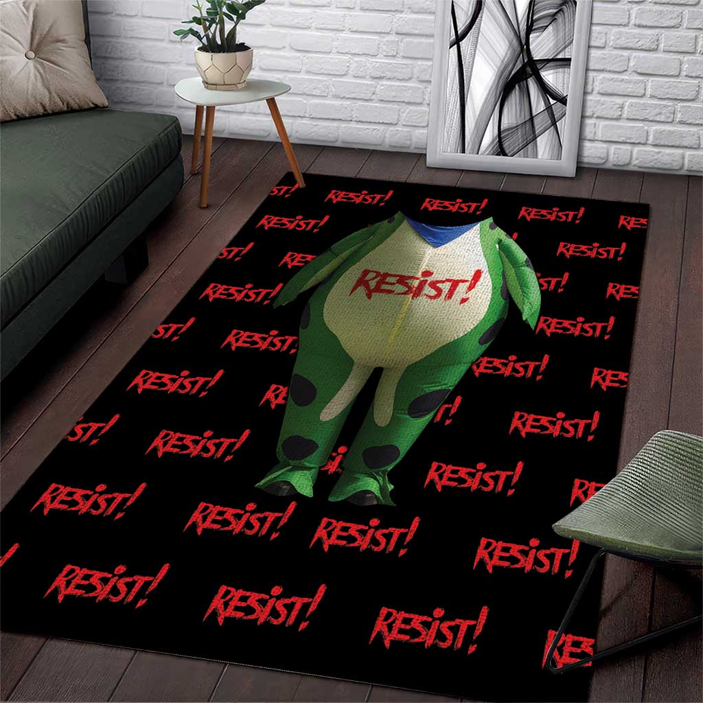 Resist Portland Frog Area Rug Funny Political Costume - Wonder Print Shop