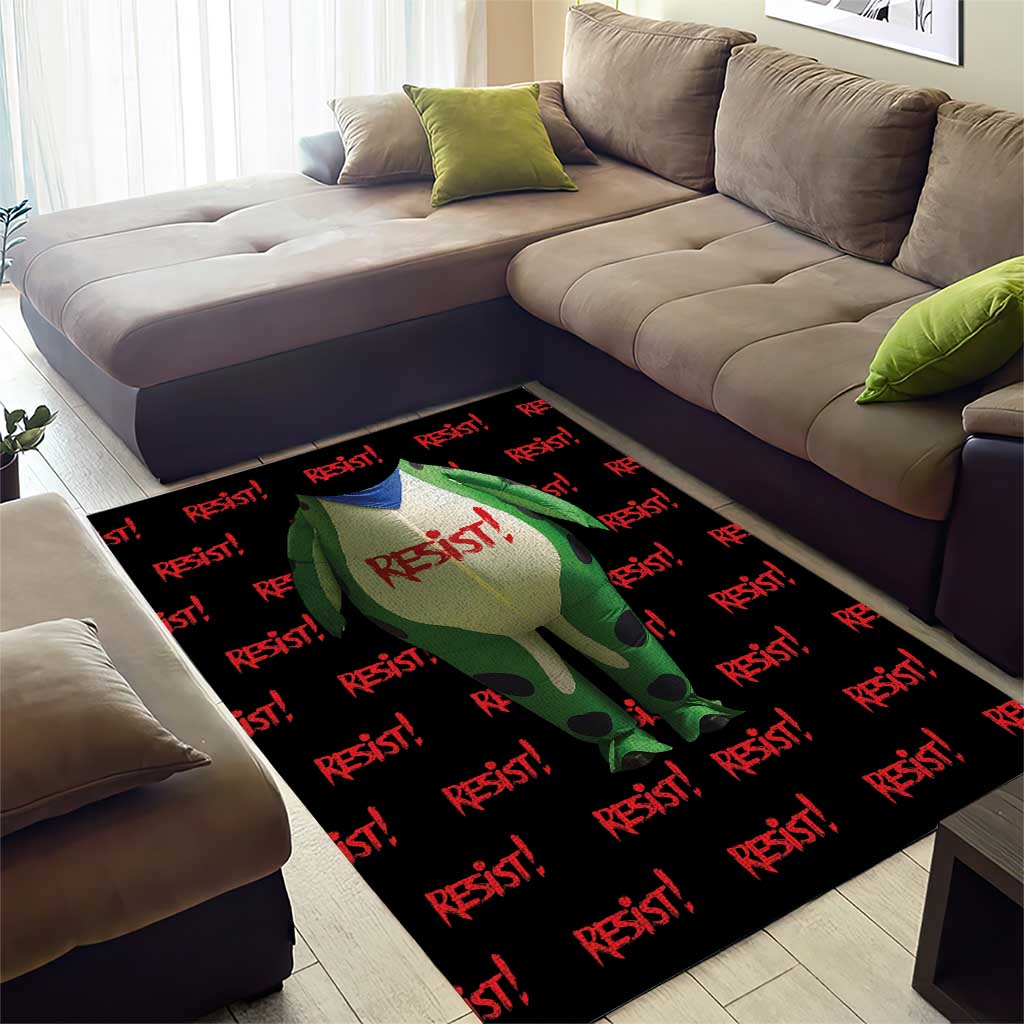 Resist Portland Frog Area Rug Funny Political Costume - Wonder Print Shop