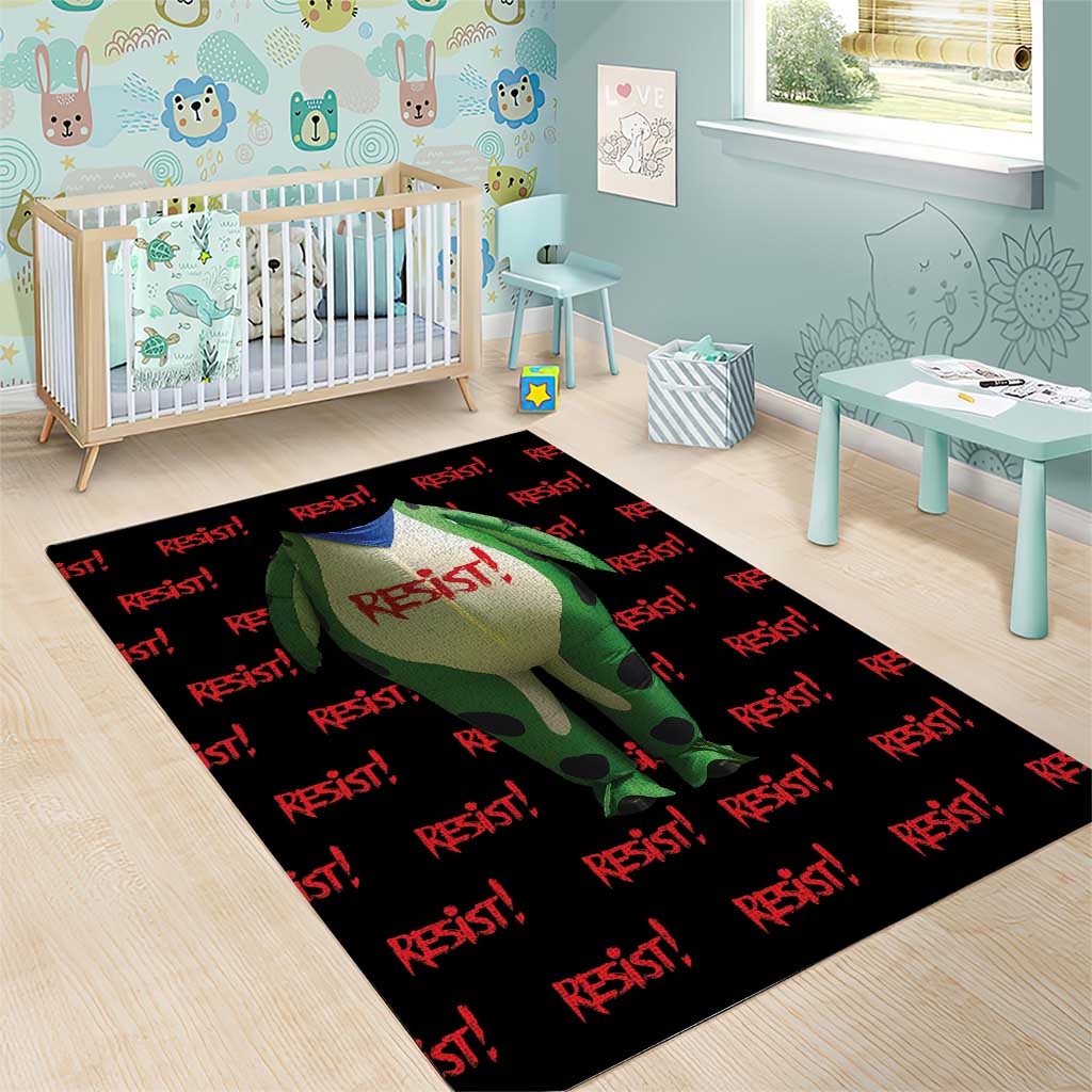 Resist Portland Frog Area Rug Funny Political Costume - Wonder Print Shop
