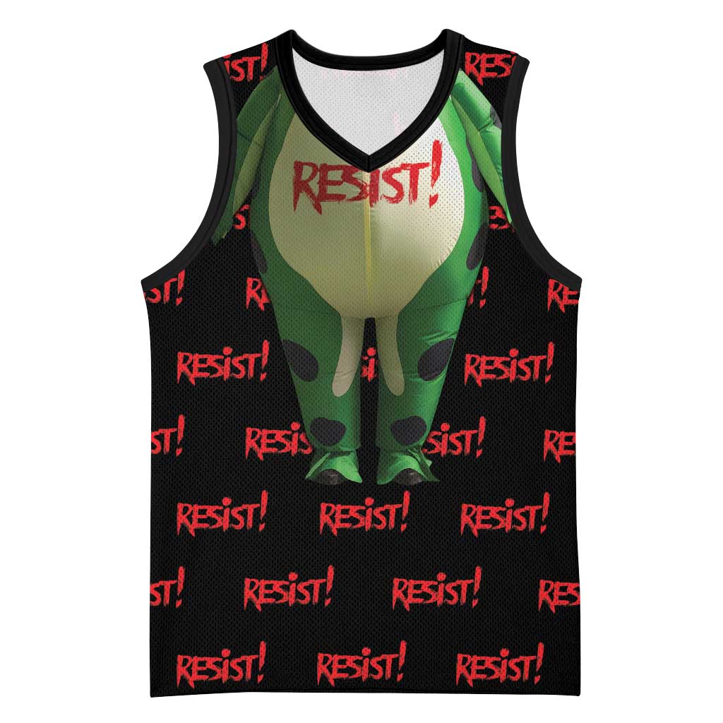 Resist Portland Frog Basketball Jersey Funny Political Costume - Wonder Print Shop