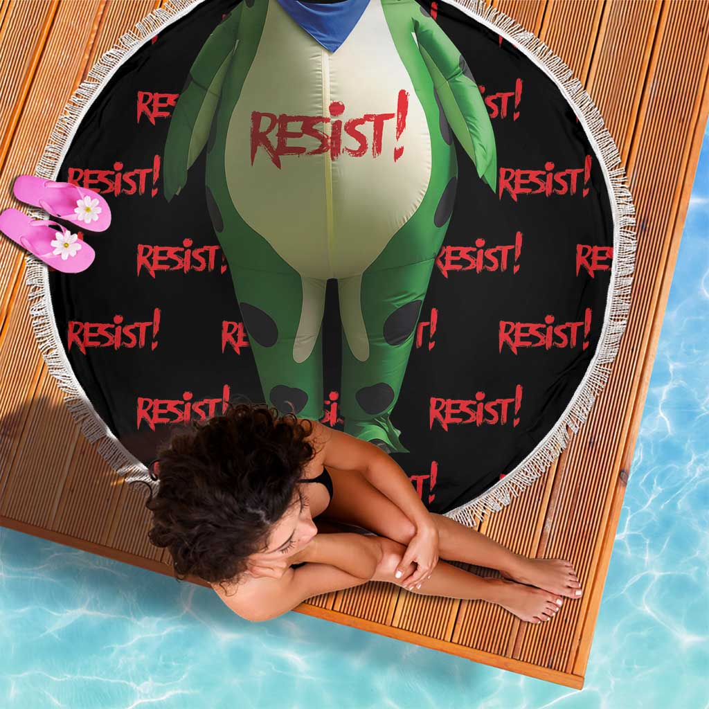 Resist Portland Frog Beach Blanket Funny Political Costume - Wonder Print Shop