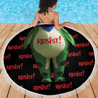Resist Portland Frog Beach Blanket Funny Political Costume - Wonder Print Shop