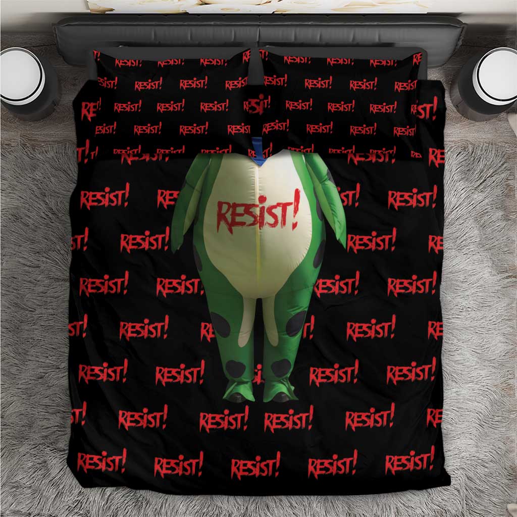 Resist Portland Frog Bedding Set Funny Political Costume - Wonder Print Shop