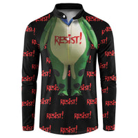 Resist Portland Frog Button Sweatshirt Funny Political Costume - Wonder Print Shop