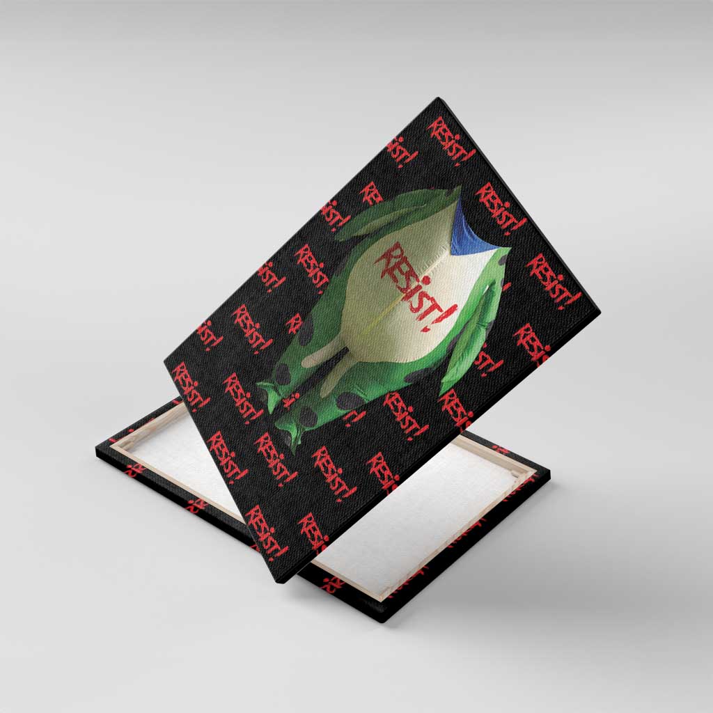 Resist Portland Frog Canvas Wall Art Funny Political Costume - Wonder Print Shop