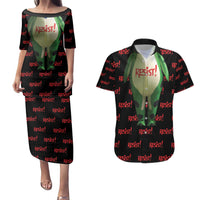 Resist Portland Frog Couples Matching Puletasi and Hawaiian Shirt Funny Political Costume - Wonder Print Shop