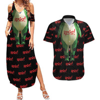 Resist Portland Frog Couples Matching Summer Maxi Dress and Hawaiian Shirt Funny Political Costume - Wonder Print Shop