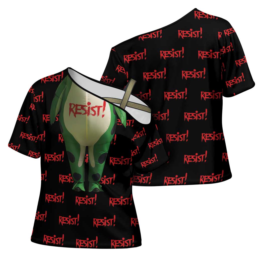 Resist Portland Frog Cross Shoulder Shirt Funny Political Costume - Wonder Print Shop