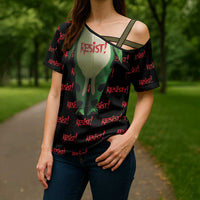 Resist Portland Frog Cross Shoulder Shirt Funny Political Costume - Wonder Print Shop