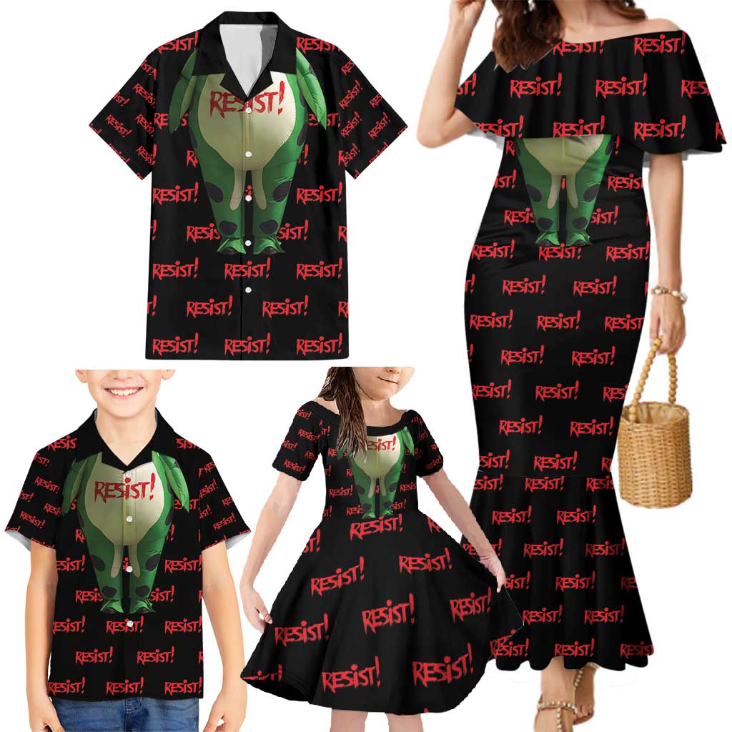 Resist Portland Frog Family Matching Mermaid Dress and Hawaiian Shirt Funny Political Costume - Wonder Print Shop
