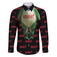 Resist Portland Frog Family Matching Off The Shoulder Long Sleeve Dress and Hawaiian Shirt Funny Political Costume - Wonder Print Shop