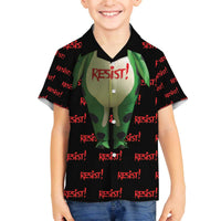 Resist Portland Frog Family Matching Off The Shoulder Long Sleeve Dress and Hawaiian Shirt Funny Political Costume - Wonder Print Shop