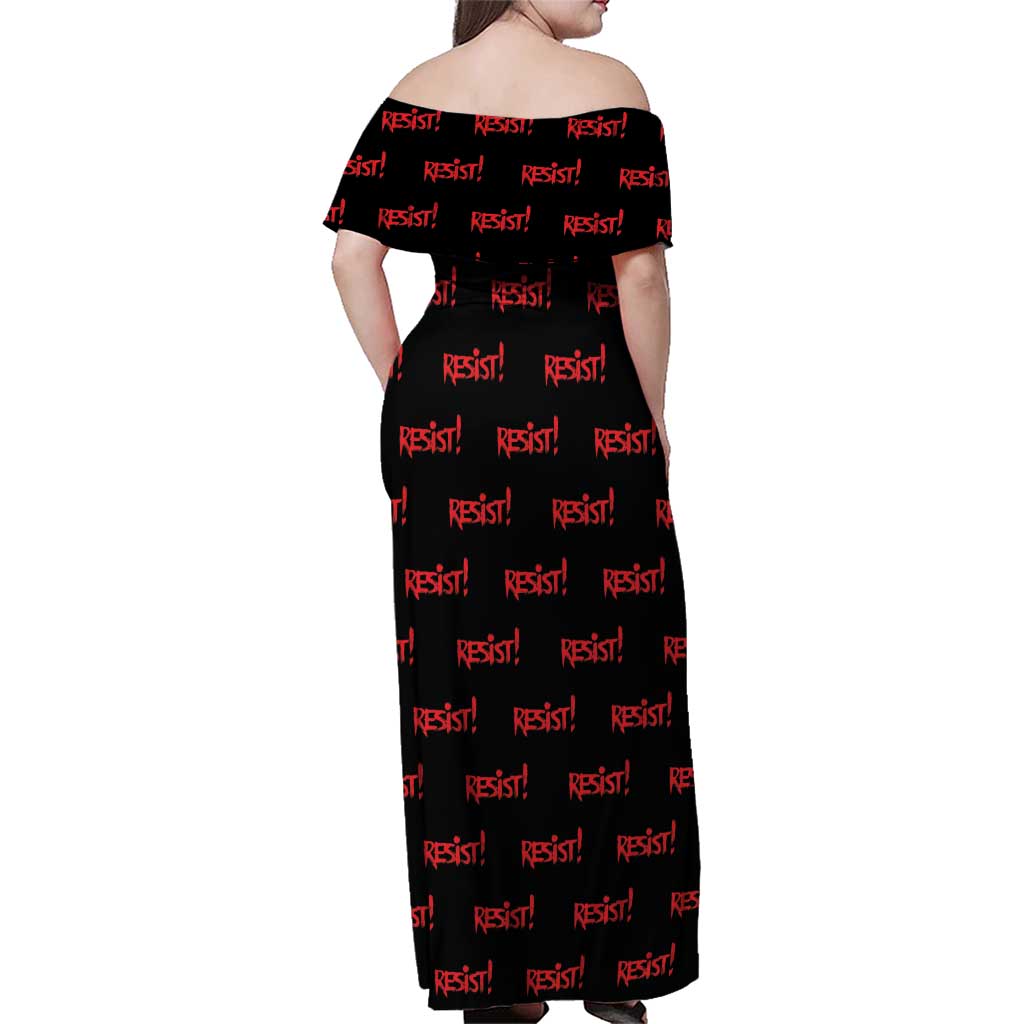 Resist Portland Frog Family Matching Off Shoulder Maxi Dress and Hawaiian Shirt Funny Political Costume - Wonder Print Shop