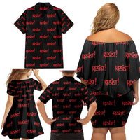 Resist Portland Frog Family Matching Off Shoulder Short Dress and Hawaiian Shirt Funny Political Costume - Wonder Print Shop