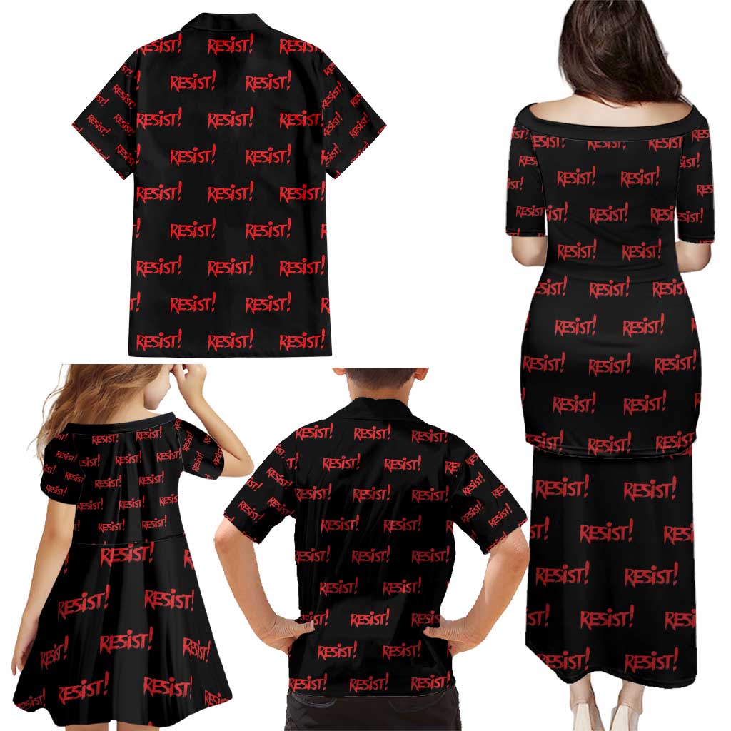 Resist Portland Frog Family Matching Puletasi and Hawaiian Shirt Funny Political Costume - Wonder Print Shop