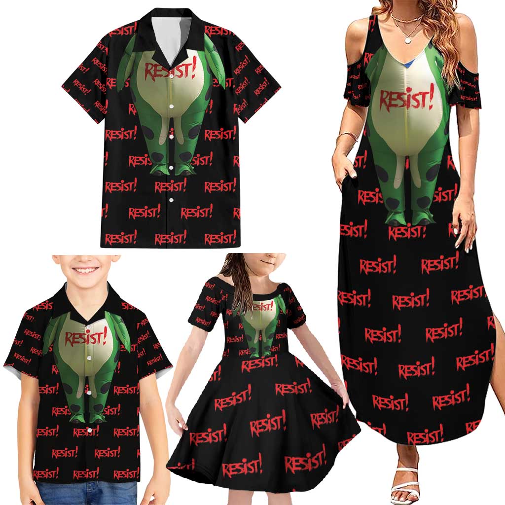 Resist Portland Frog Family Matching Summer Maxi Dress and Hawaiian Shirt Funny Political Costume - Wonder Print Shop