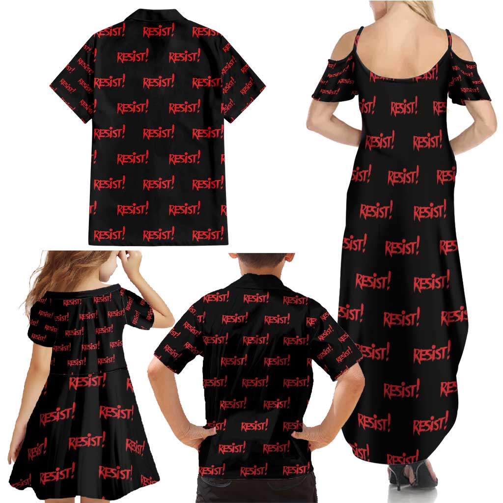 Resist Portland Frog Family Matching Summer Maxi Dress and Hawaiian Shirt Funny Political Costume - Wonder Print Shop