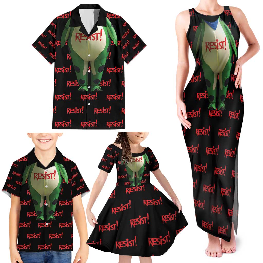 Resist Portland Frog Family Matching Tank Maxi Dress and Hawaiian Shirt Funny Political Costume - Wonder Print Shop