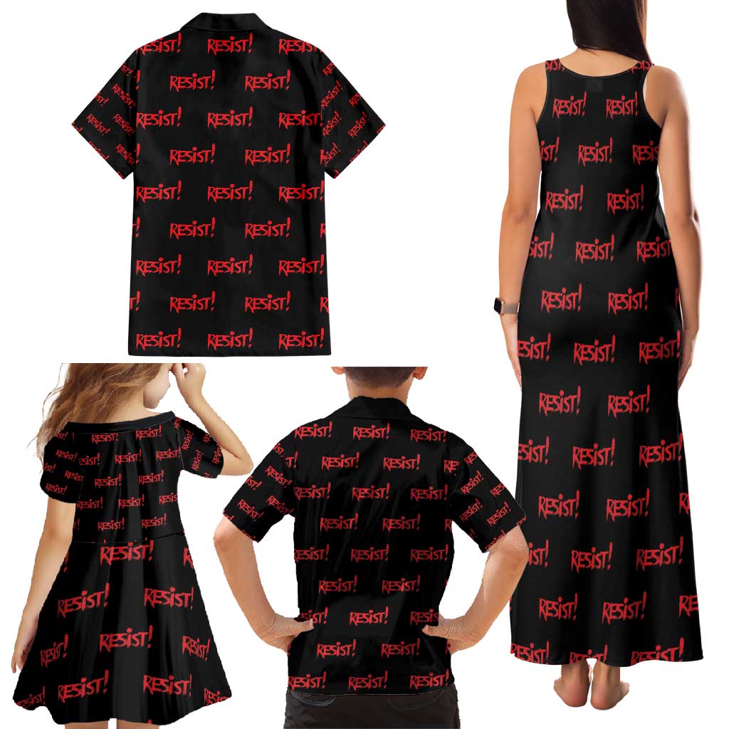 Resist Portland Frog Family Matching Tank Maxi Dress and Hawaiian Shirt Funny Political Costume - Wonder Print Shop