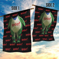 Resist Portland Frog Garden Flag Funny Political Costume - Wonder Print Shop