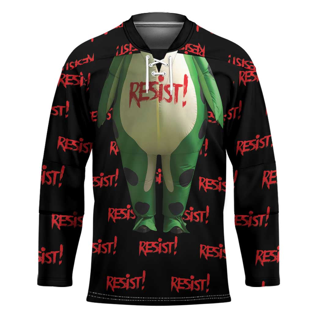 Resist Portland Frog Hockey Jersey Funny Political Costume - Wonder Print Shop