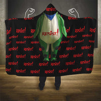 Resist Portland Frog Hooded Blanket Funny Political Costume - Wonder Print Shop