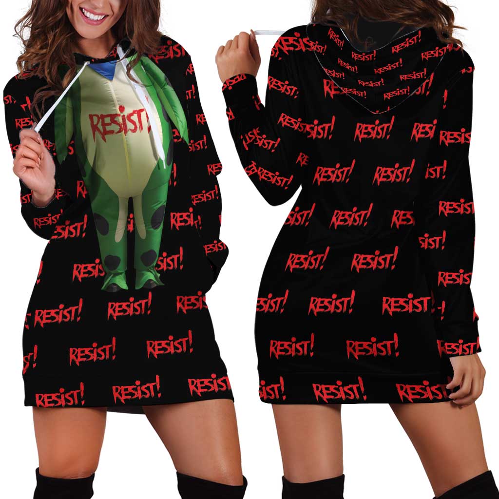 Resist Portland Frog Hoodie Dress Funny Political Costume - Wonder Print Shop