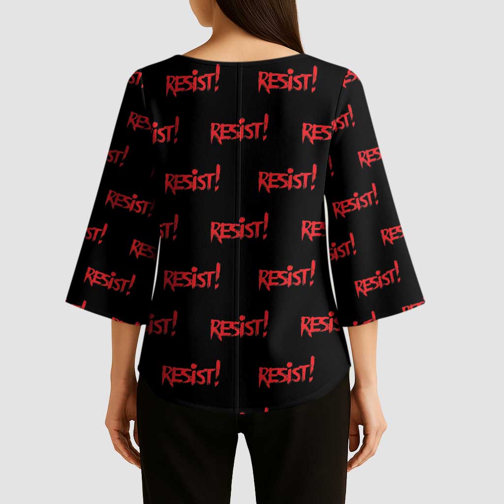 Resist Portland Frog Kimono Sleeve Blouse Funny Political Costume - Wonder Print Shop