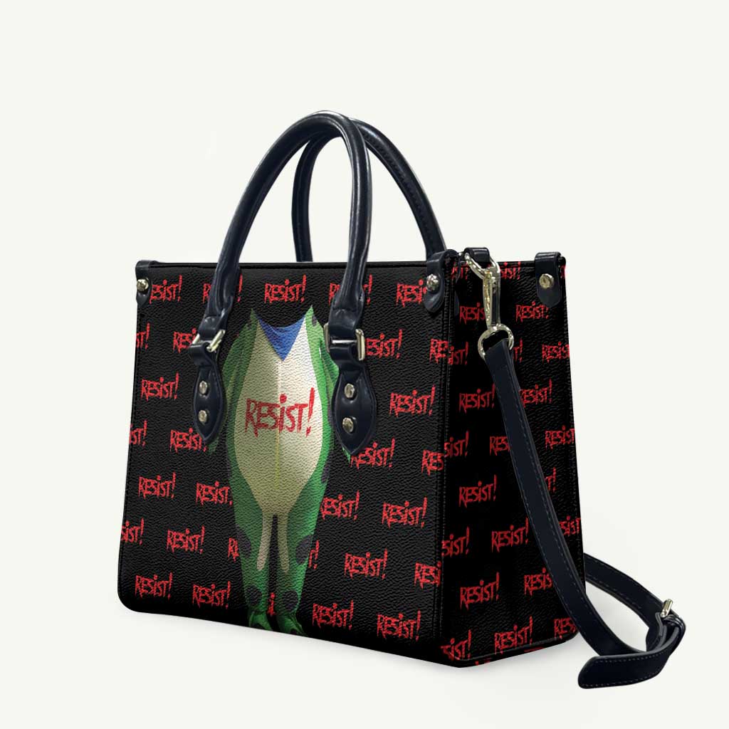 Resist Portland Frog Leather Bag Funny Political Costume - Wonder Print Shop