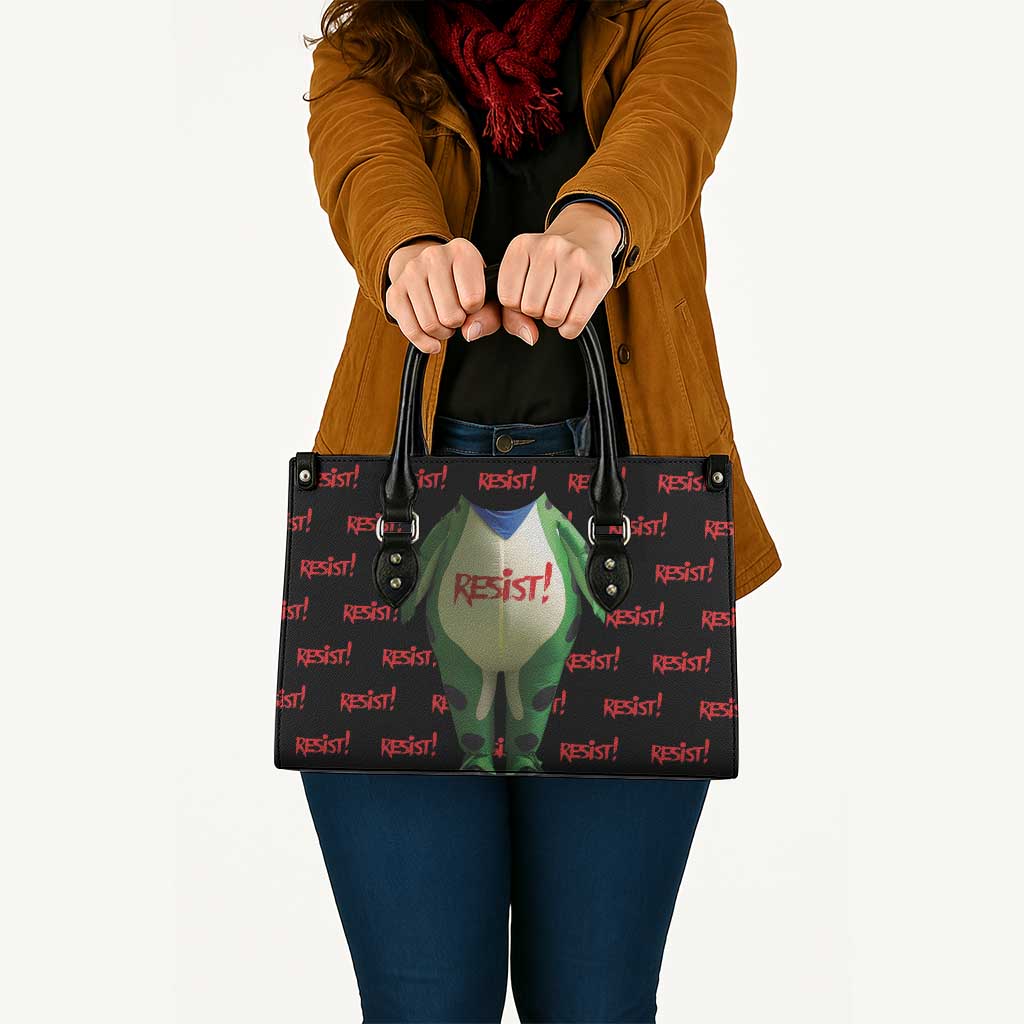 Resist Portland Frog Leather Bag Funny Political Costume - Wonder Print Shop