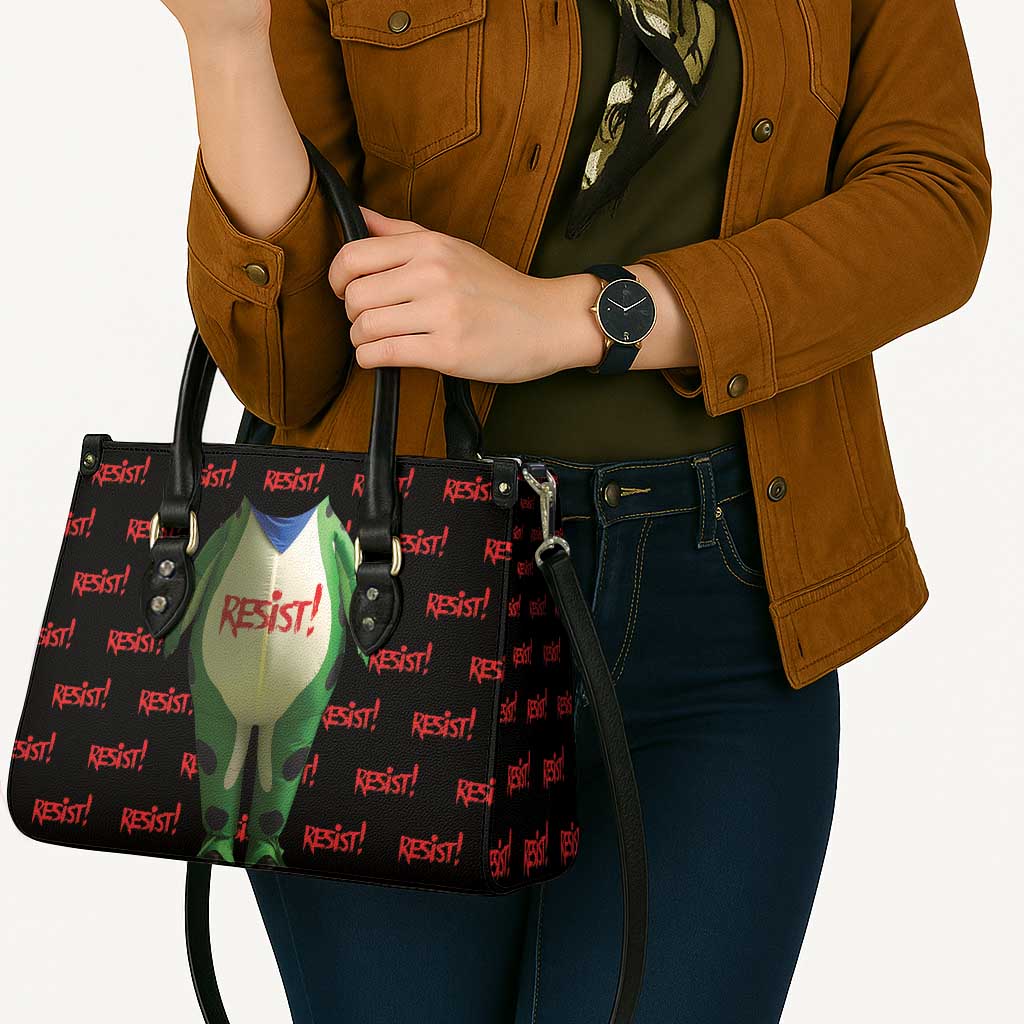 Resist Portland Frog Leather Bag Funny Political Costume - Wonder Print Shop