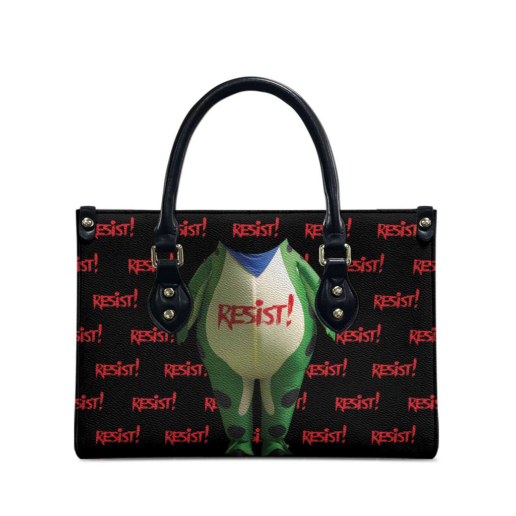 Resist Portland Frog Leather Bag Funny Political Costume - Wonder Print Shop