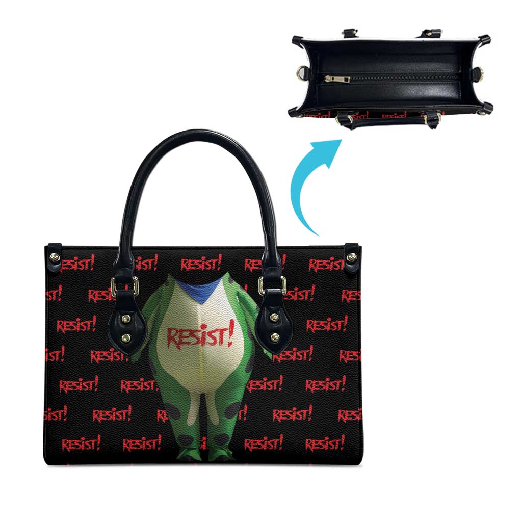 Resist Portland Frog Leather Bag Funny Political Costume - Wonder Print Shop