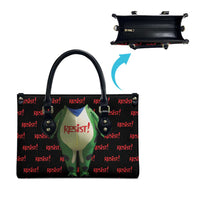 Resist Portland Frog Leather Bag Funny Political Costume - Wonder Print Shop