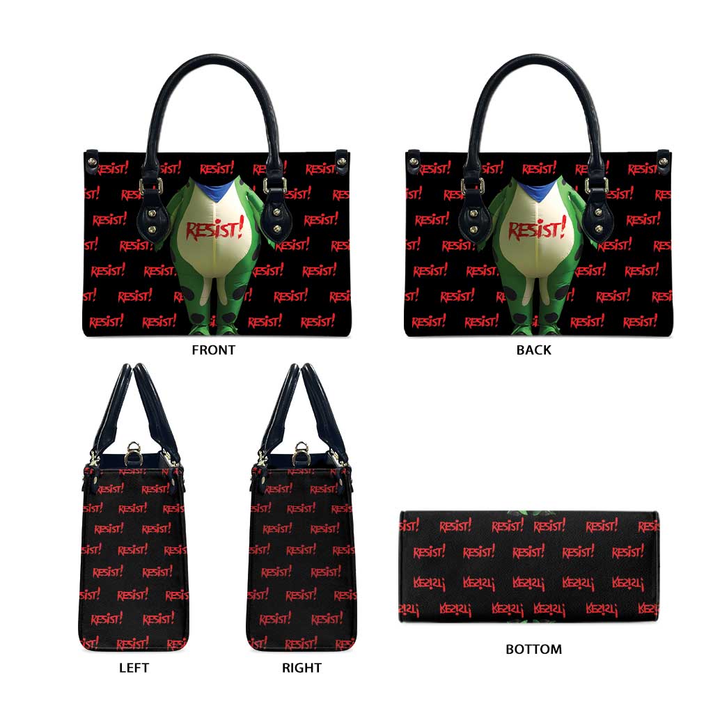 Resist Portland Frog Leather Bag Funny Political Costume - Wonder Print Shop