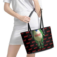 Resist Portland Frog Leather Tote Bag Funny Political Costume - Wonder Print Shop