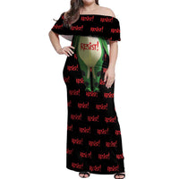 Resist Portland Frog Off Shoulder Maxi Dress Funny Political Costume - Wonder Print Shop
