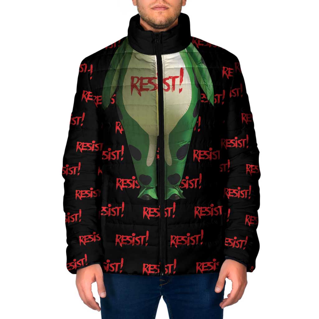 Resist Portland Frog Padded Jacket Funny Political Costume - Wonder Print Shop