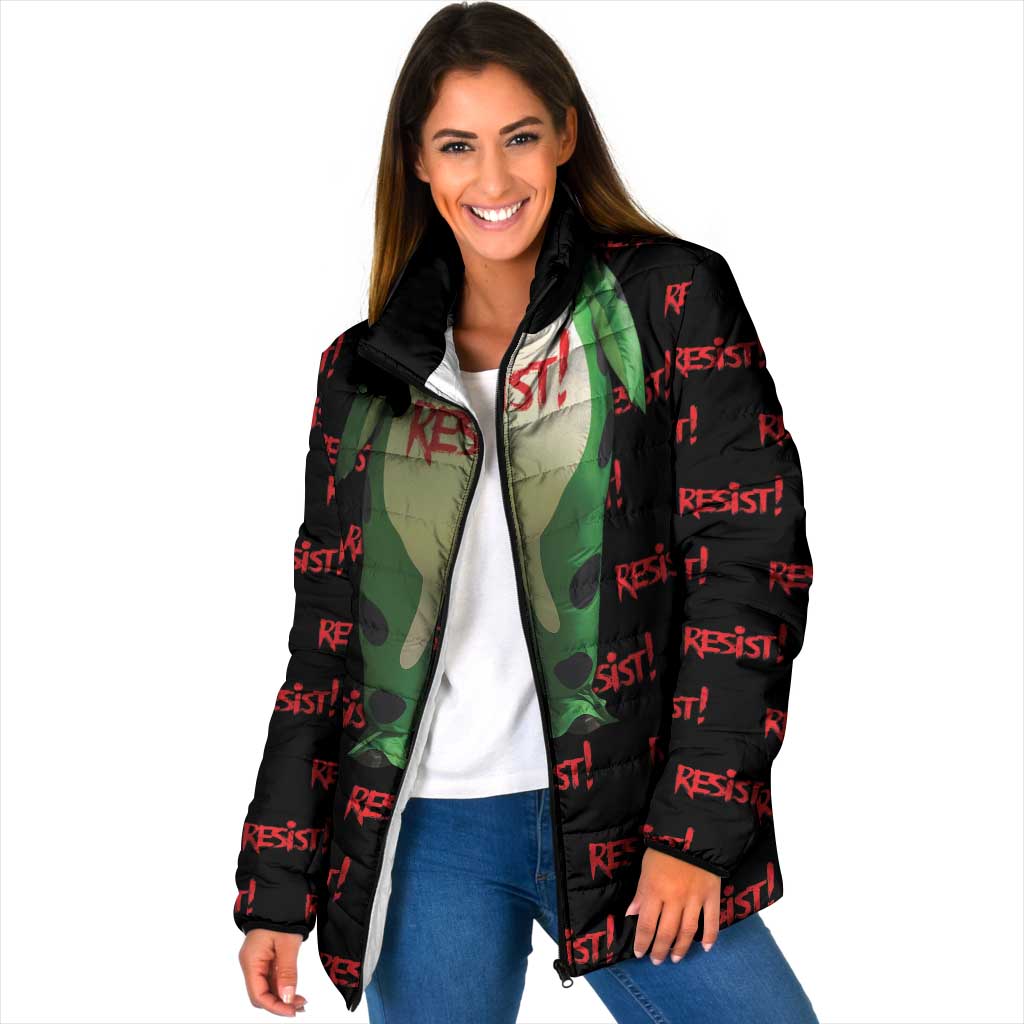 Resist Portland Frog Padded Jacket Funny Political Costume - Wonder Print Shop