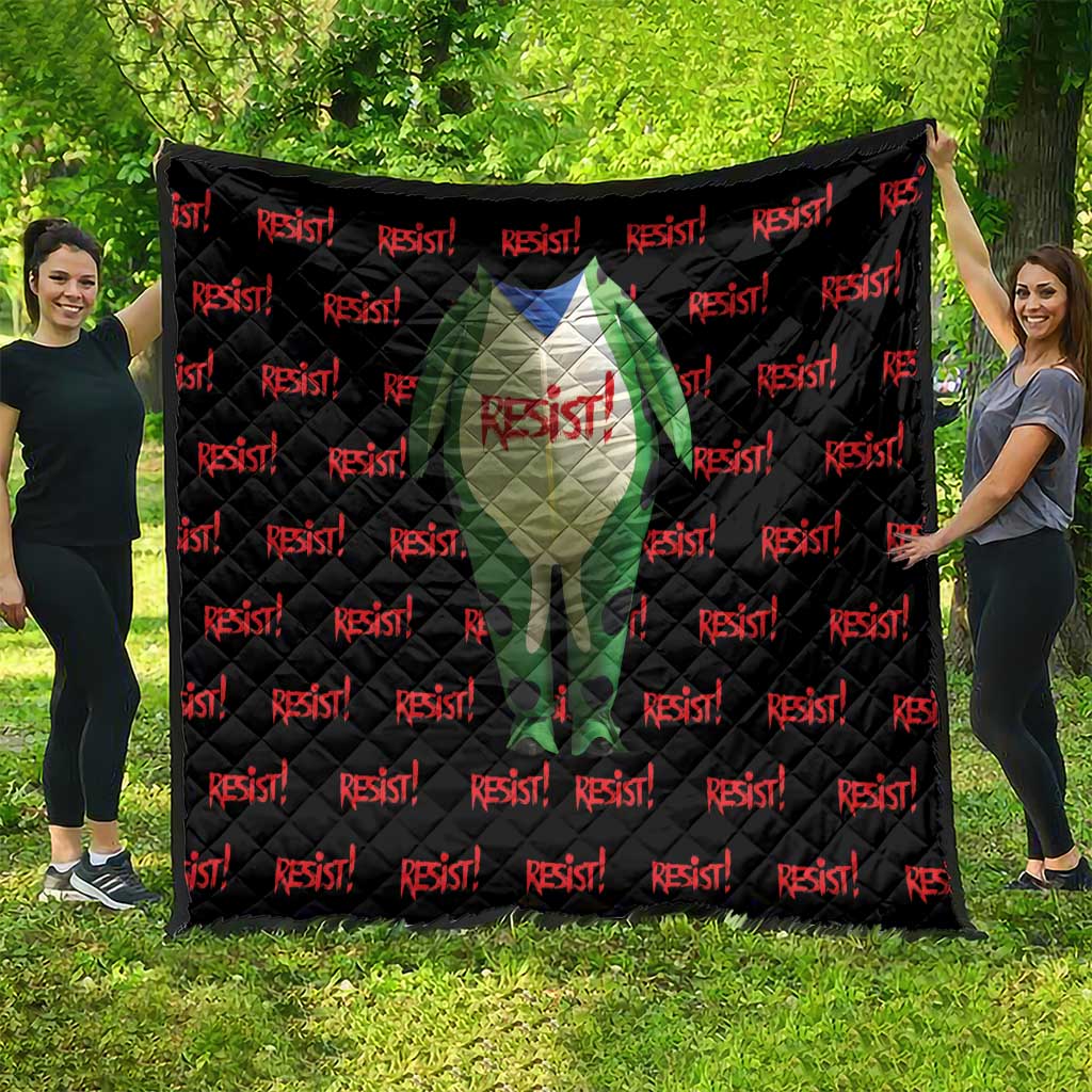 Resist Portland Frog Quilt Funny Political Costume - Wonder Print Shop