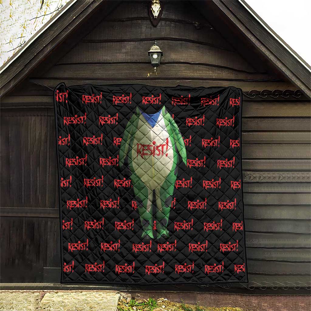 Resist Portland Frog Quilt Funny Political Costume - Wonder Print Shop